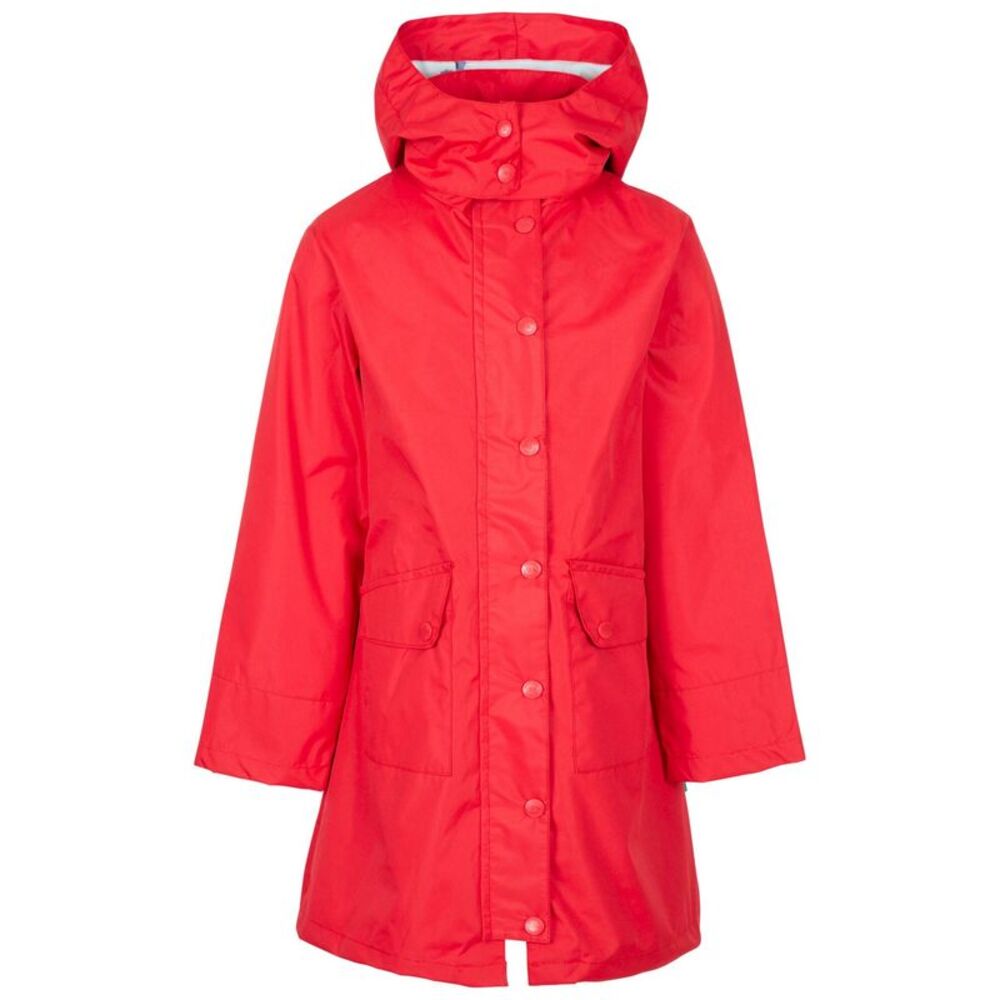 Trespass Girls Drizzling Waterproof Jacket / Red